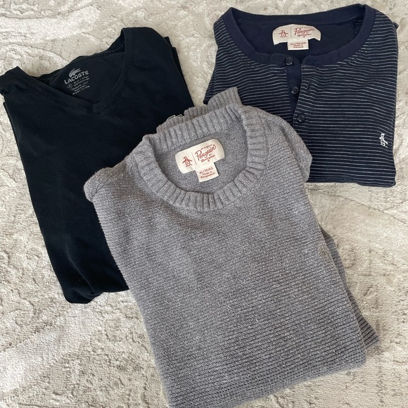 Bundle of men’s shirts and sweater  clothes - Picture 1 of 7